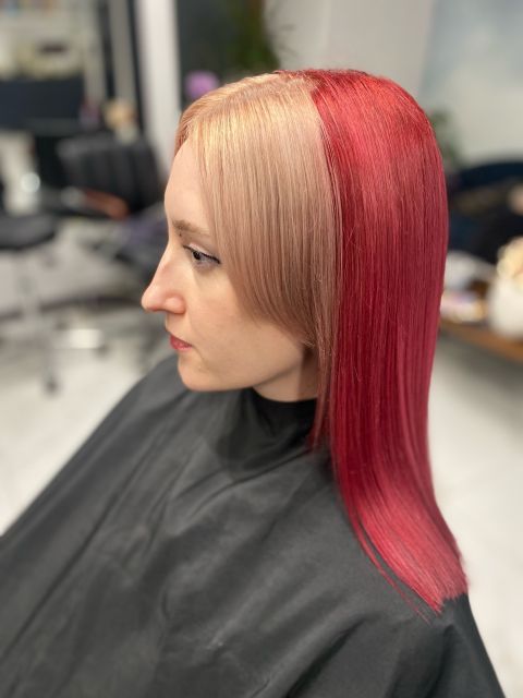 Pachet decolorat si vopsit - par lung